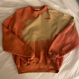 Orange Tie Dye Madhappy sweatshirt